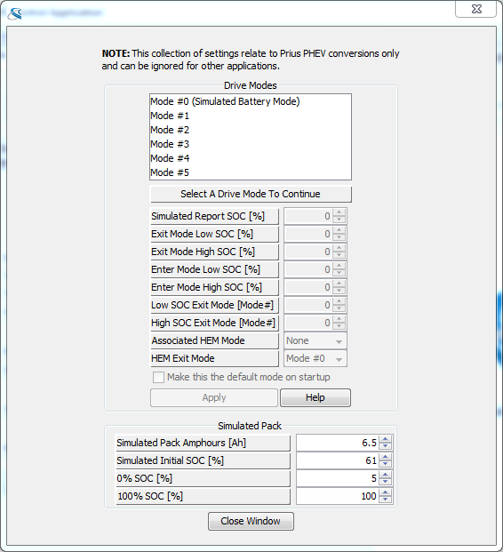 Driving Mode Page